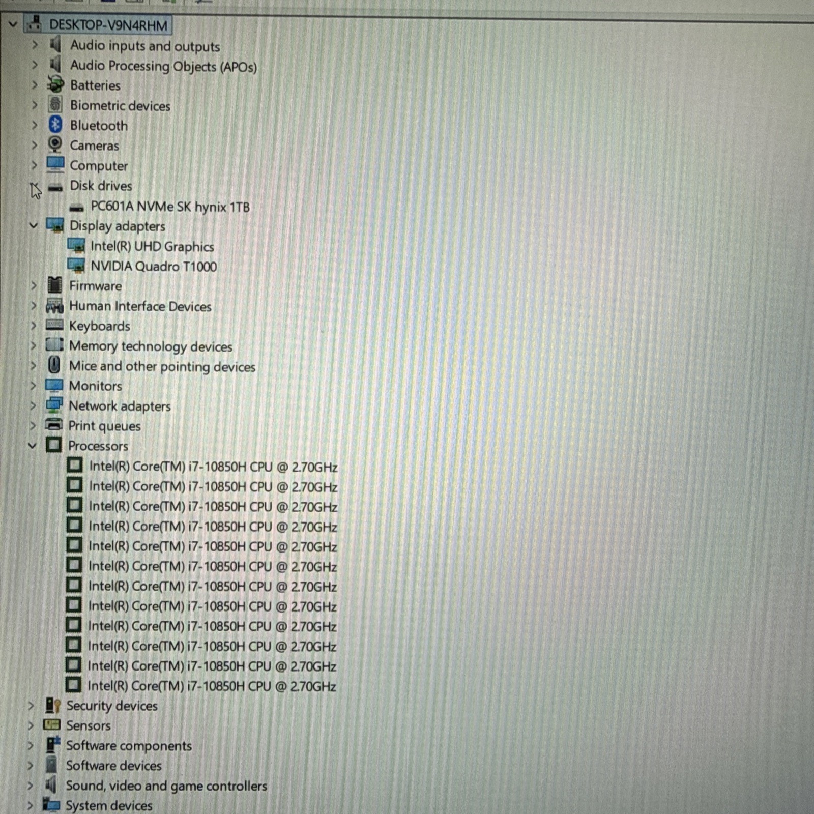 Dell Precision 5550 Laptop Core i7-10th Gen 64Gb Ram 1 TB NVMe Quadro T1000