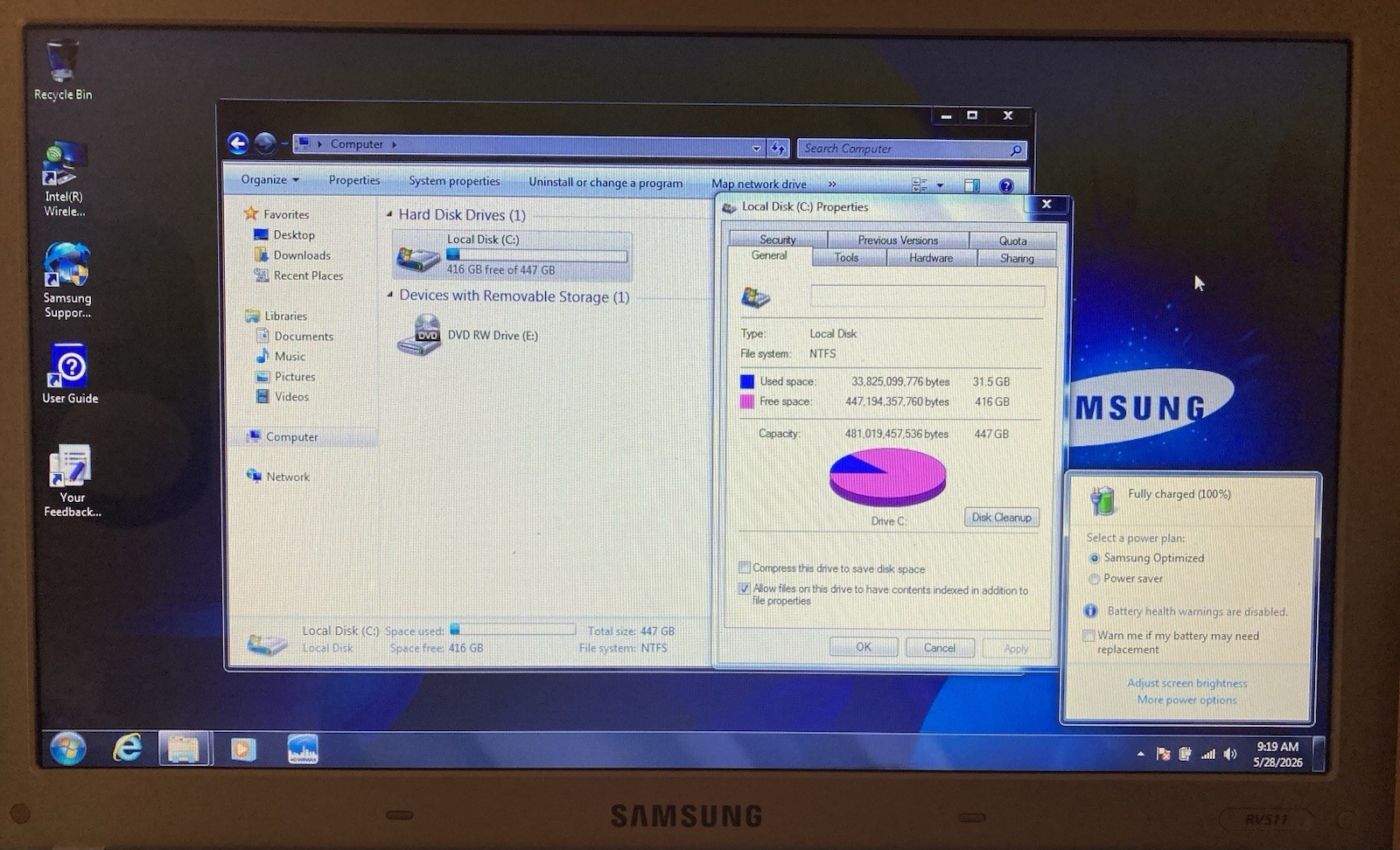 Samsung NP-RV511 Laptop SERVICED & RESTORED/15.6″/Windows 7/Excellent Condition!