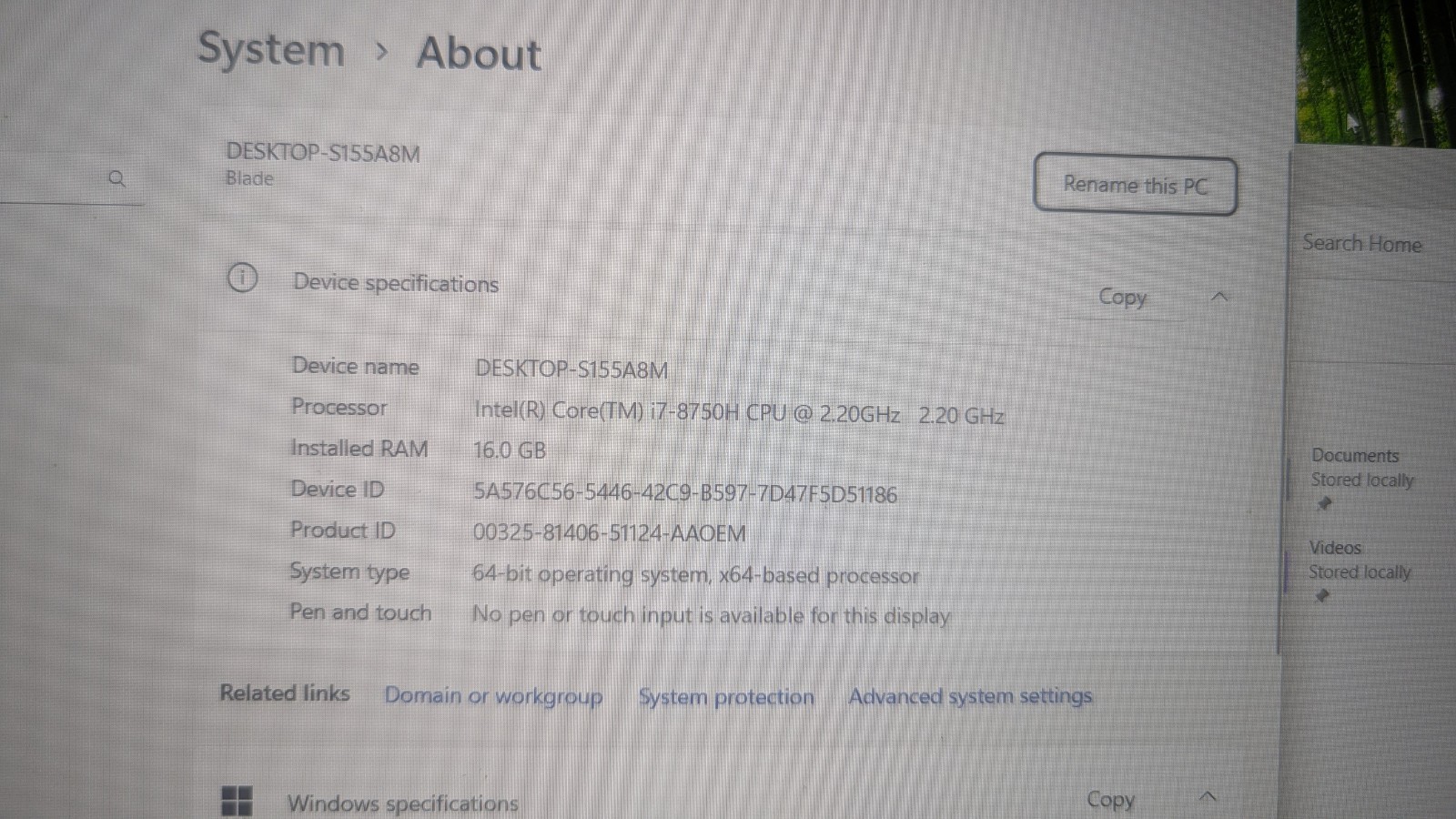 AS IS Razer Blade 15 i7-8750H 16GB RAM 128GB SSD 1TB HDD Nvidia GTX 1060