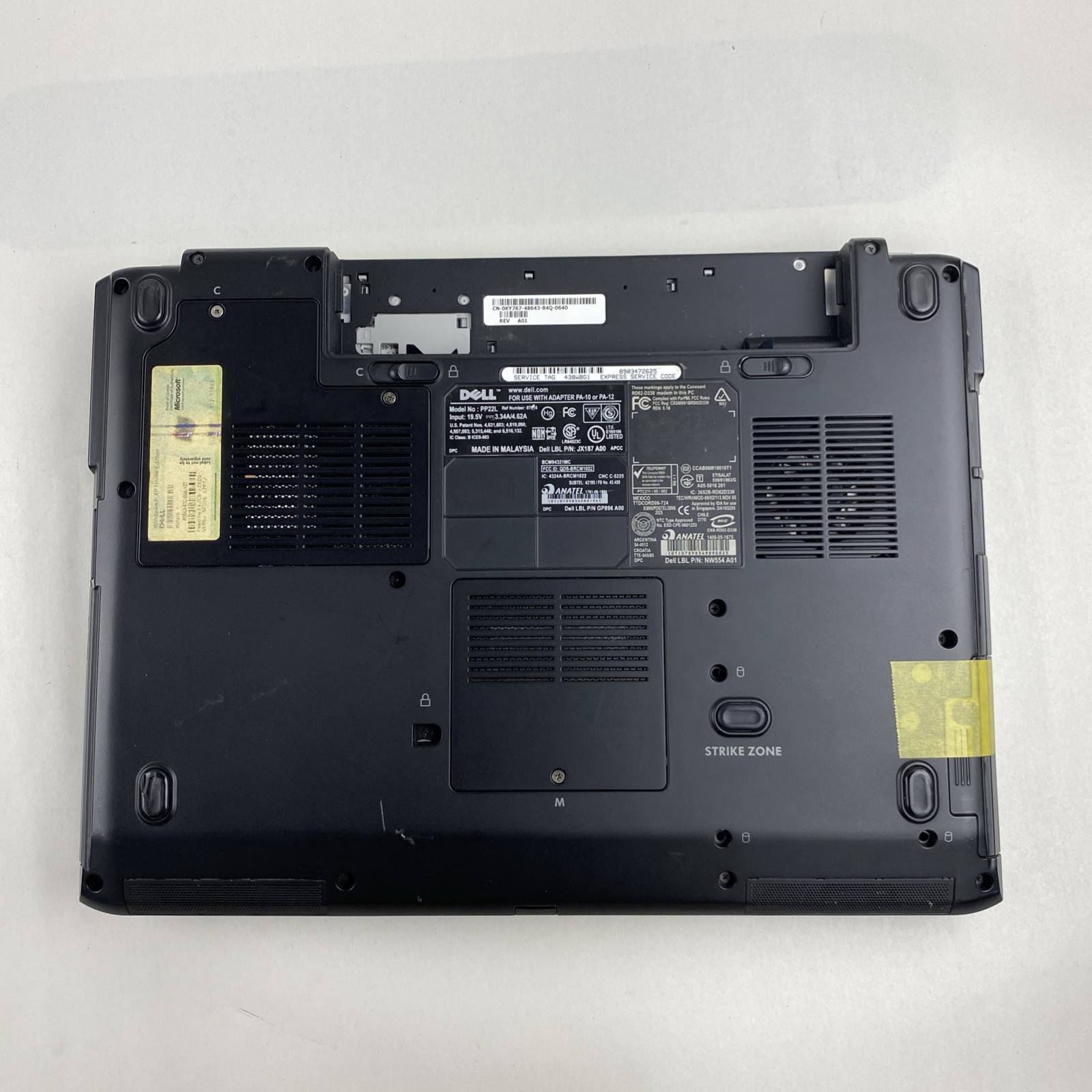 Dell Inspiron 1520 Intel Core 2 Duo 1.73GHz 2GB RAM 15.4″ No Battery No HDD/OS