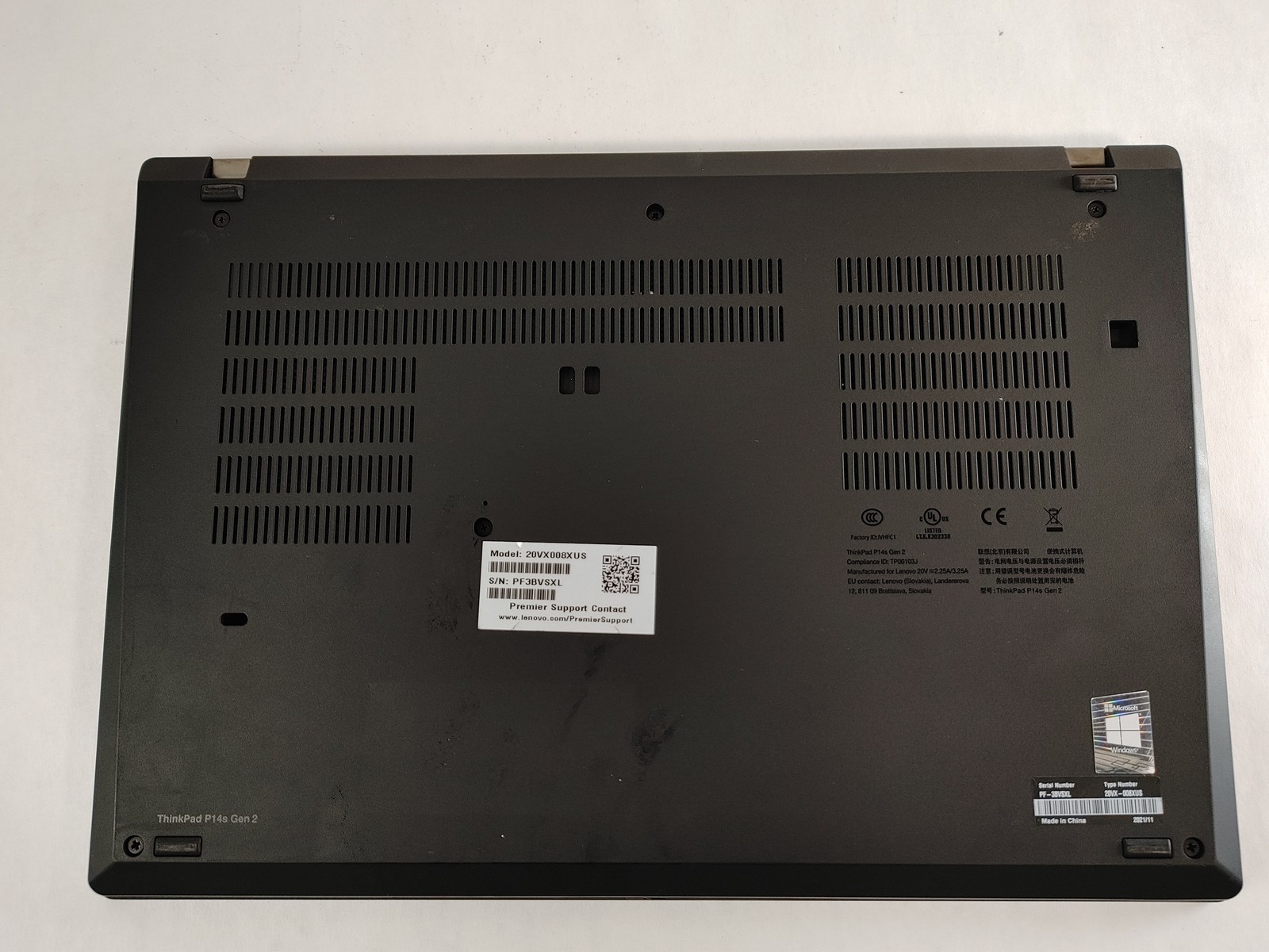 Lenovo ThinkPad P14s Gen 2 Core i7-1165G7 2.80 GHz 32 GB DDR4 256 GB NVMe