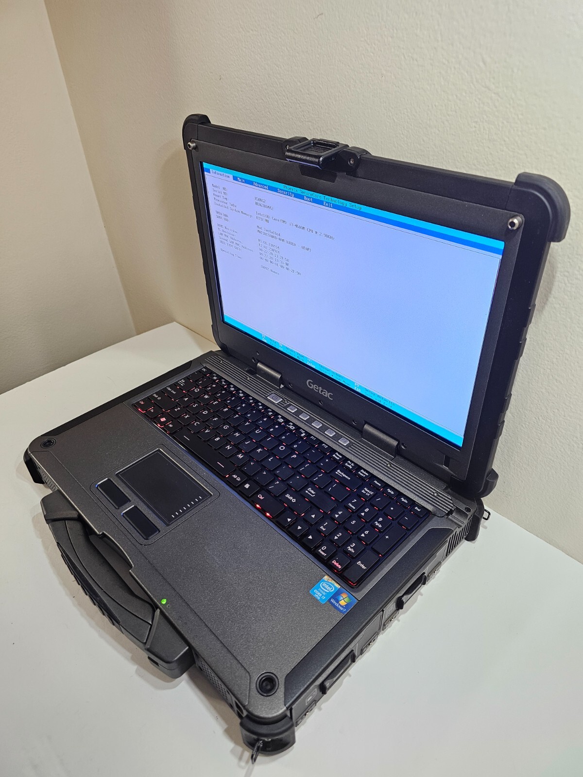 GETAC X500 G2 Rugged LAPTOP 15.6″/i7-4600U 2.90GHz/8GB RAM/+CHARGER/NO SSD/CADDY