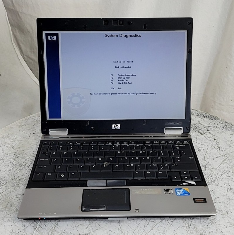 HP EliteBook 2530P FN056UT-ABA Laptop Core2 DUO L9400 4GB SEE NOTES