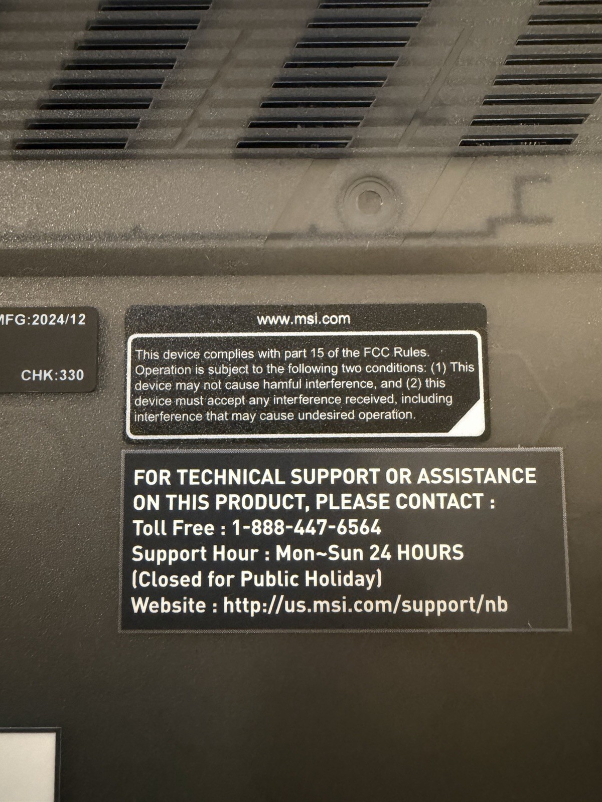 MSI Cyborg 15 A13VE Gaming Laptop i7-13620H RTX 4050 16GB 1TB SSD 144Hz READ