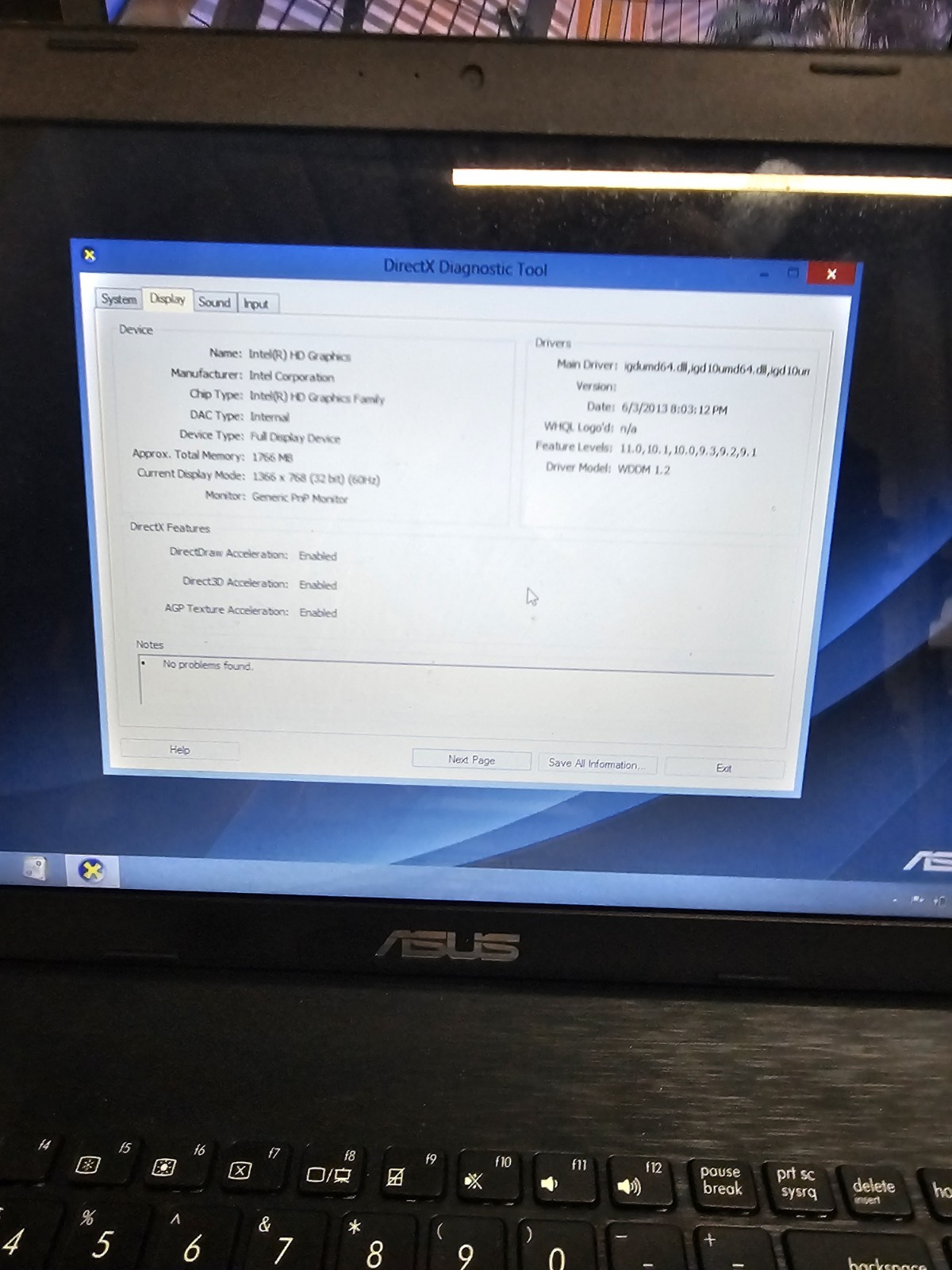 Asus X551C 15″ X551CA-HCL1201L Celeron 1007U 1.5GHz 4GB RAM 500GB HDD Windows 8