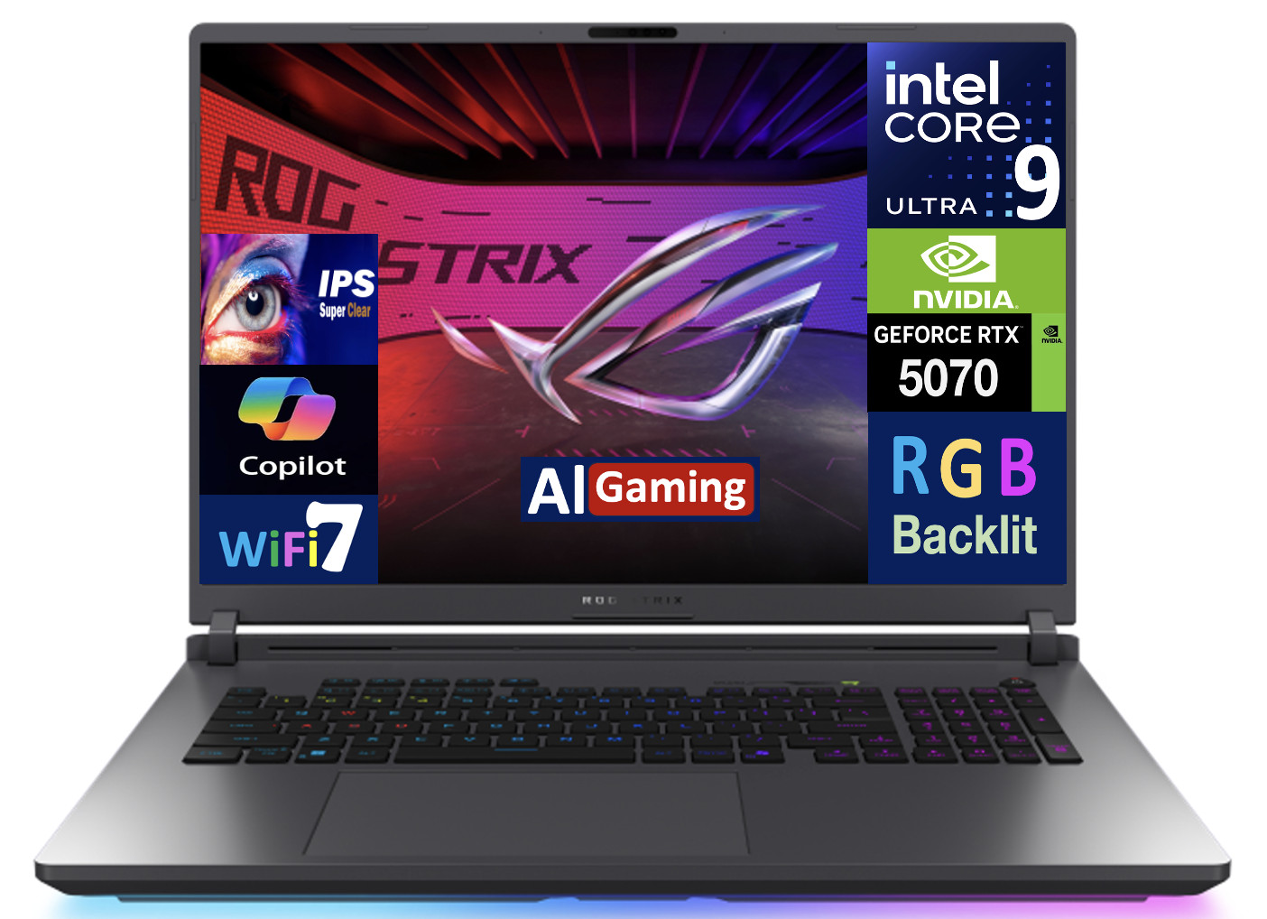 ASUS ROG Strix 18″ 2560×1600 Ultra 9-275HX 32GB RAM 1TB SSD RTX 5070 Win 11 Pro