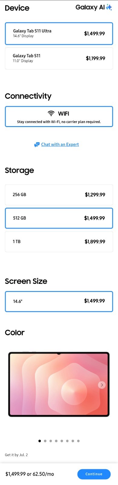 Samsung Galaxy Tab S11 Ultra Wi-Fi 512GB 14.6″ Gray