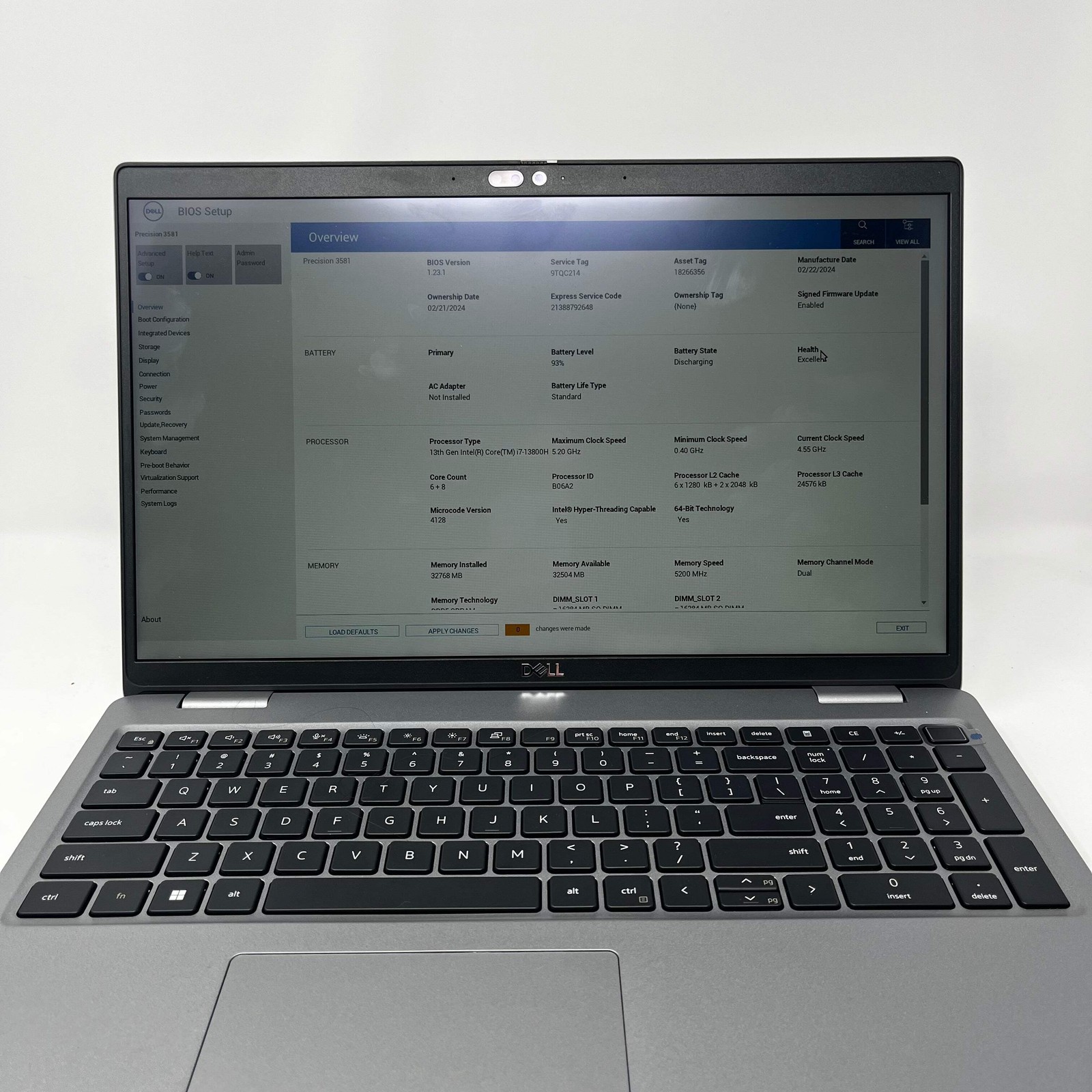 Dell Precision 3581 15.6″ 12 Gent i7-12800H 2.5GHz 32GB RAM 512GB SSD RTX A500