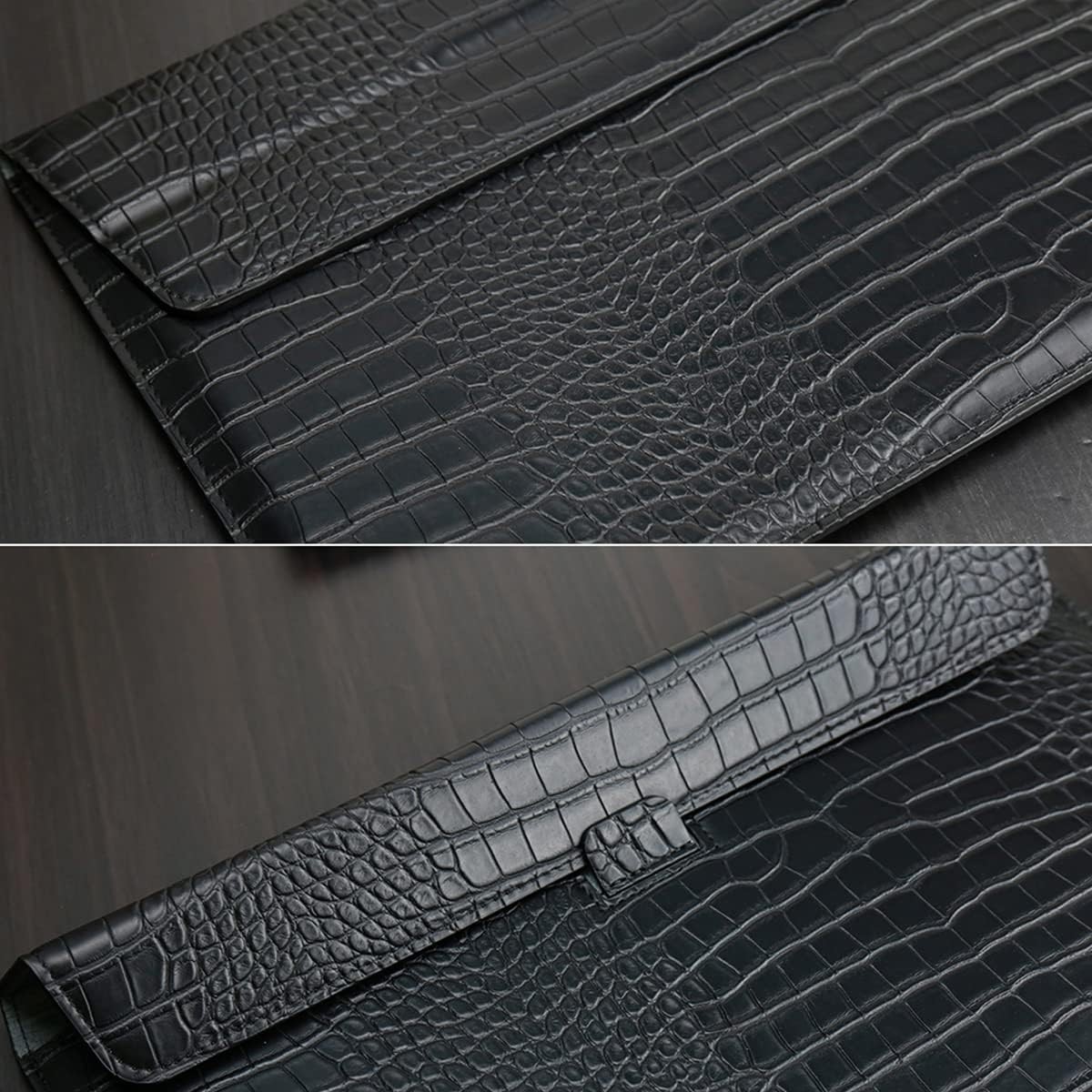 Black PU Leather Flip Case for 15 Inch MacBook Air 2026 M5 M4 M3 M2 A3448 A3241