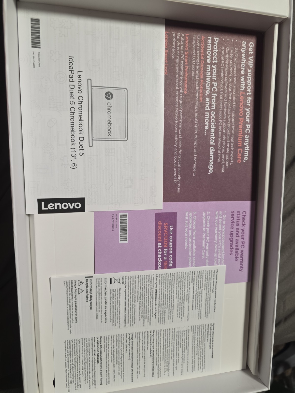 Lenovo chromebook duet 5 13.3 For Parts. No Charger AS IS