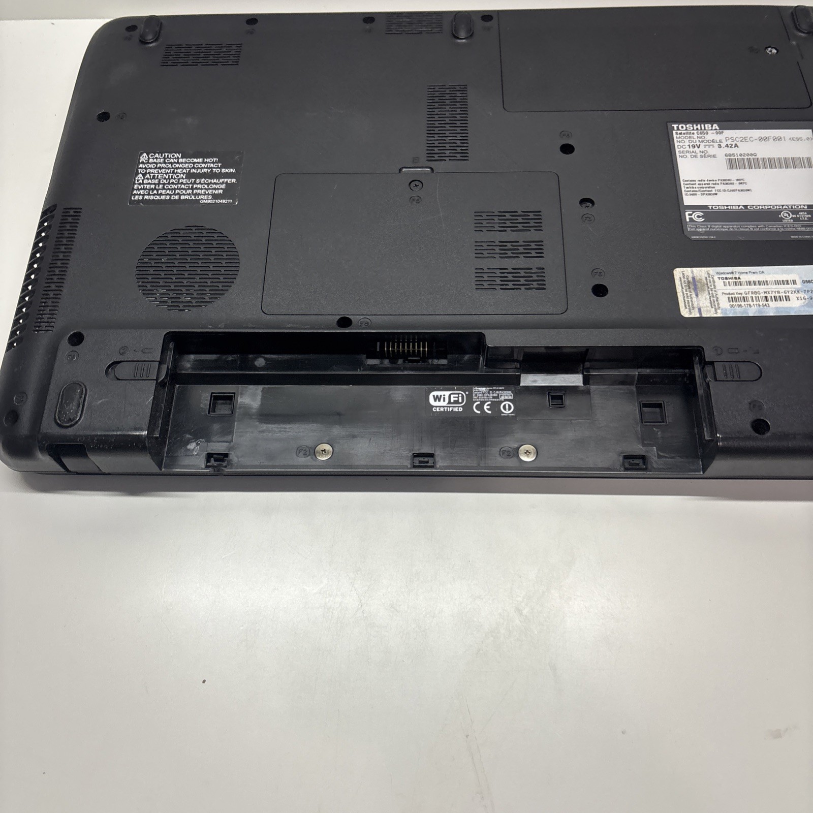 Toshiba Satellite C650-00F 15.6″ Pentium B940 4GB Ram PARTS/REPAIR