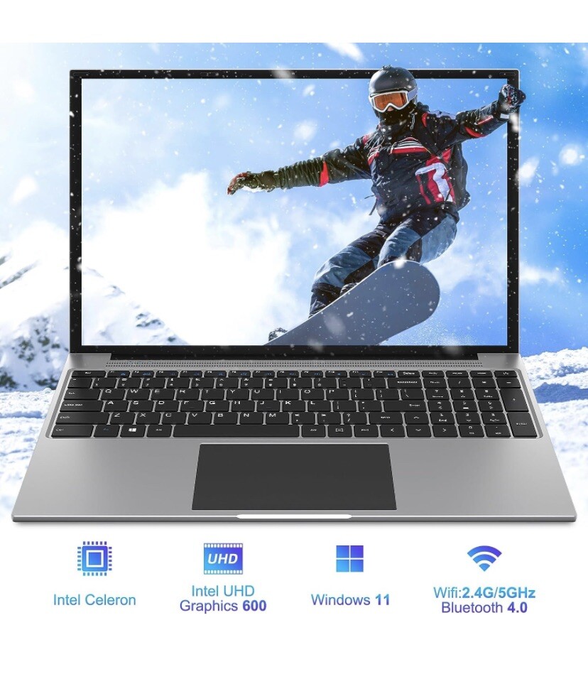Jumper 16” Laptop Quad-core Intel Celeron 4GB Ram 125 GB Expenidiblw 1 T Ssd