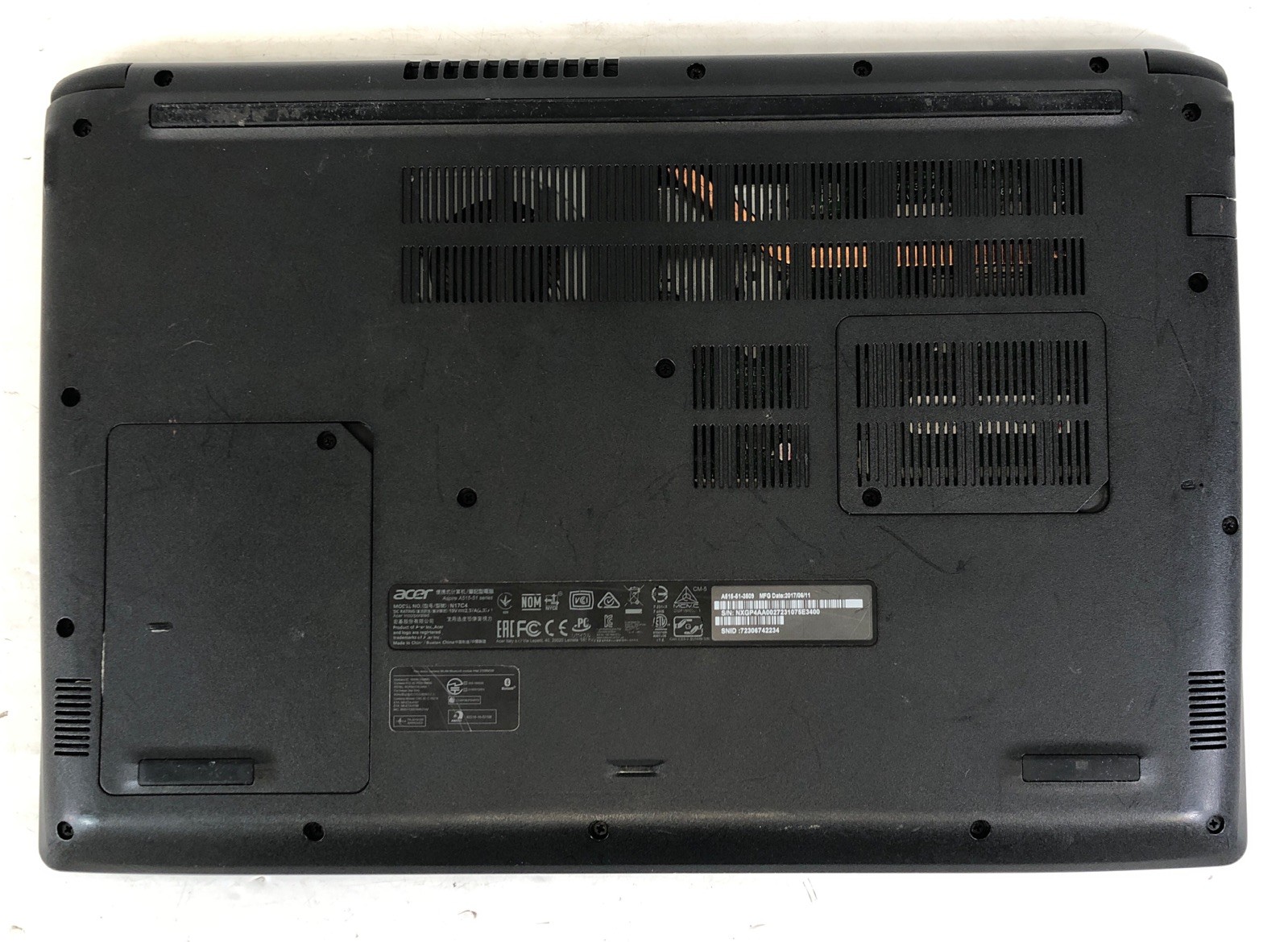 ACER ASPIRE A515-51 Intel Core i3-7100U 2.40 GHZ + 8 GB 256 GB SSD Win 11 Pro
