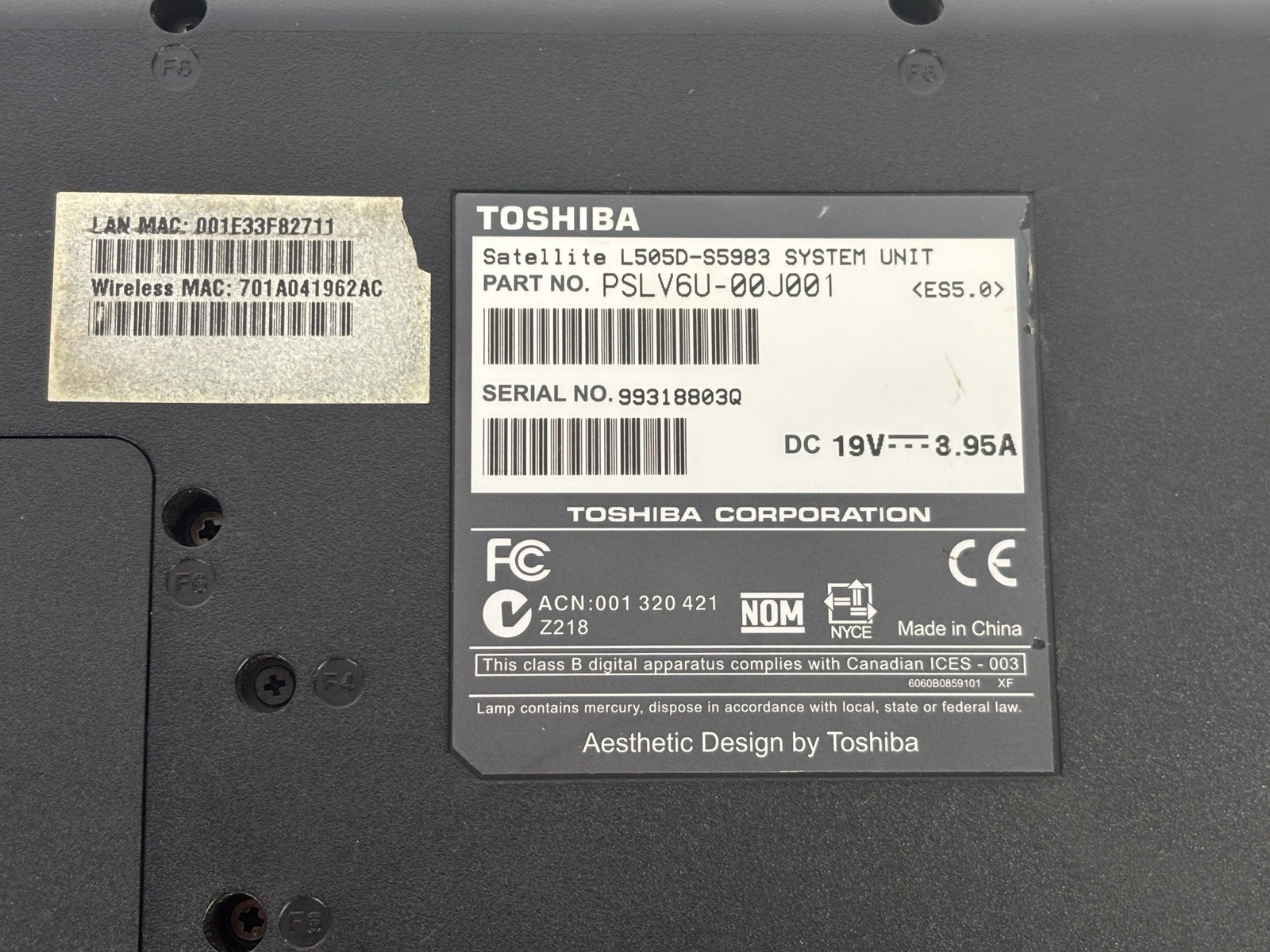 Toshiba Satellite L505 Laptop AMD Athlon II Dual-Core Windows 8 *READ