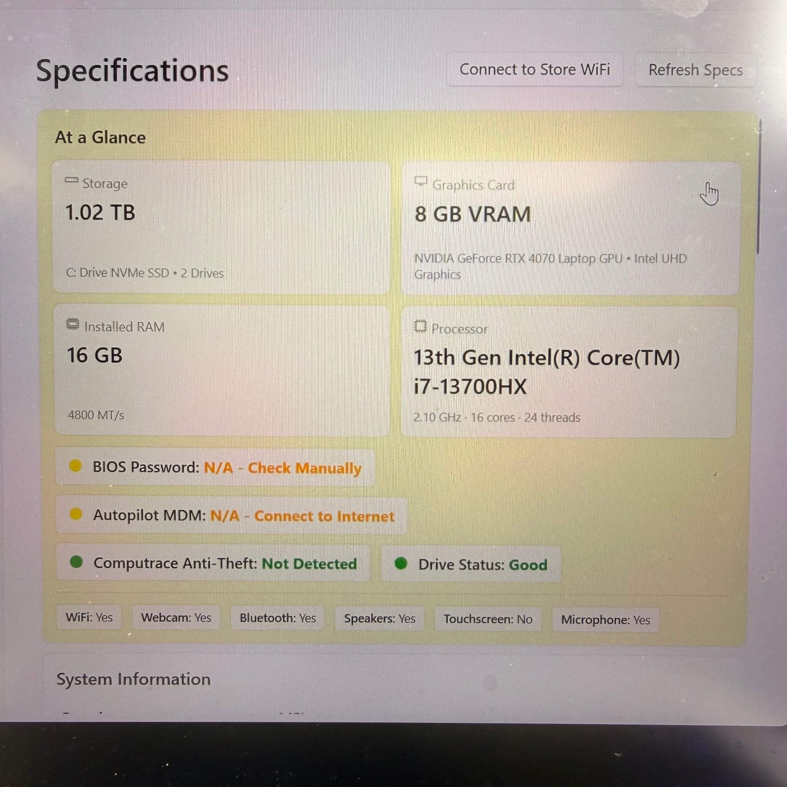MSI Raider GE78HX 13VG 17″ i7-13700HX 5.60GHz 16GB RAM 1TB SSD GeForce RTX 4070