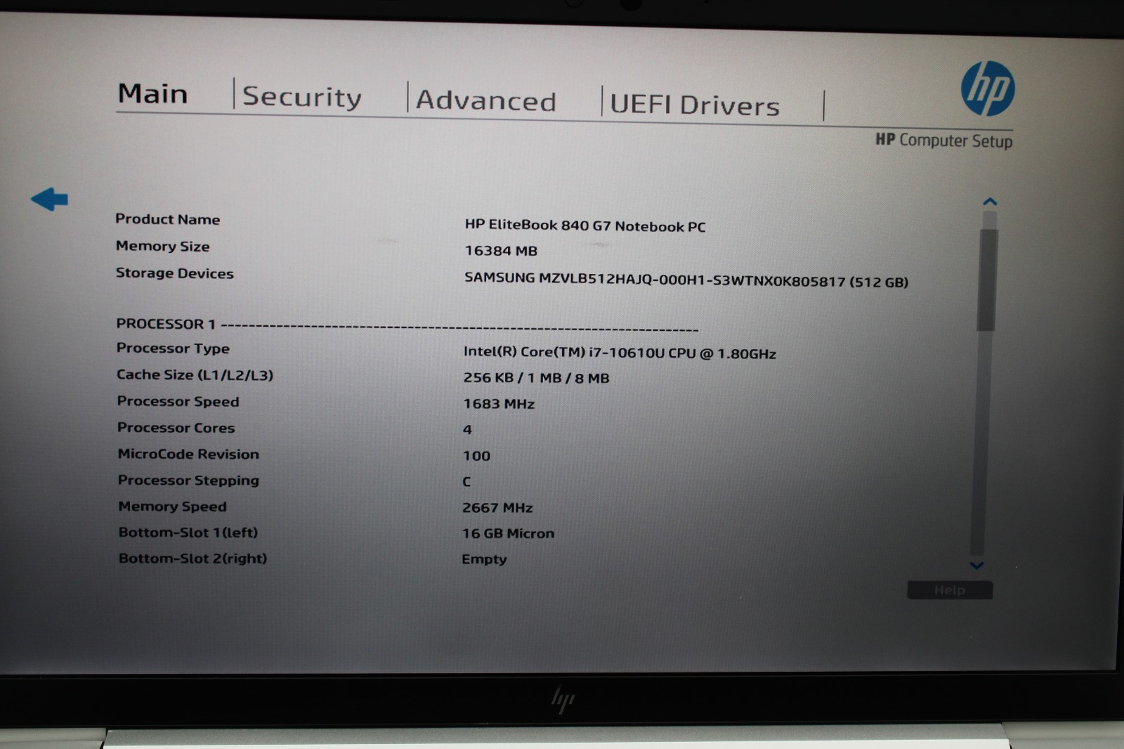 HP EliteBook 840 G7 i7-10610U @ 1.8 GHz 16GB RAM _ 512GB SSD Win11P *READ