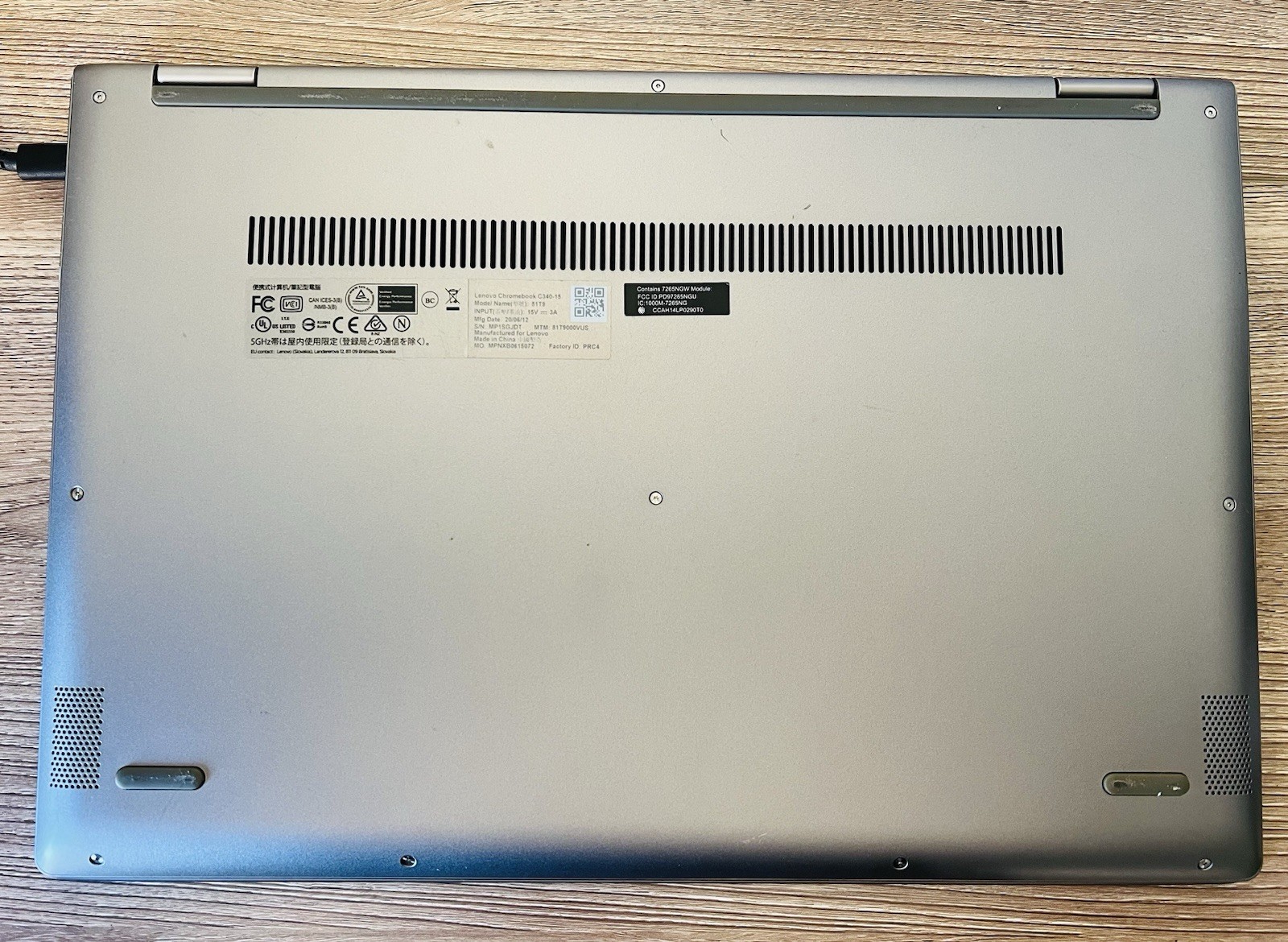 Lenovo Chromebook C340-15 15.6 Touch Screen Core i3-8130U 4GB 64GB SSD Chrome OS