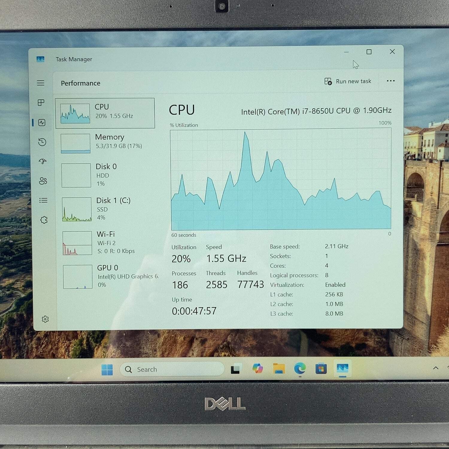Dell Latitude 5490 14″ i7-8650U 1.9GHz 32GB RAM 512GB SSD NO CHARGER