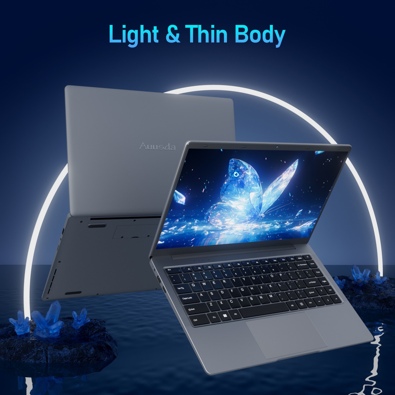Auusda 14.1 laptop, 8GB RAM, 256GB SSD, Intel UHD Graphics 600, Windows 11