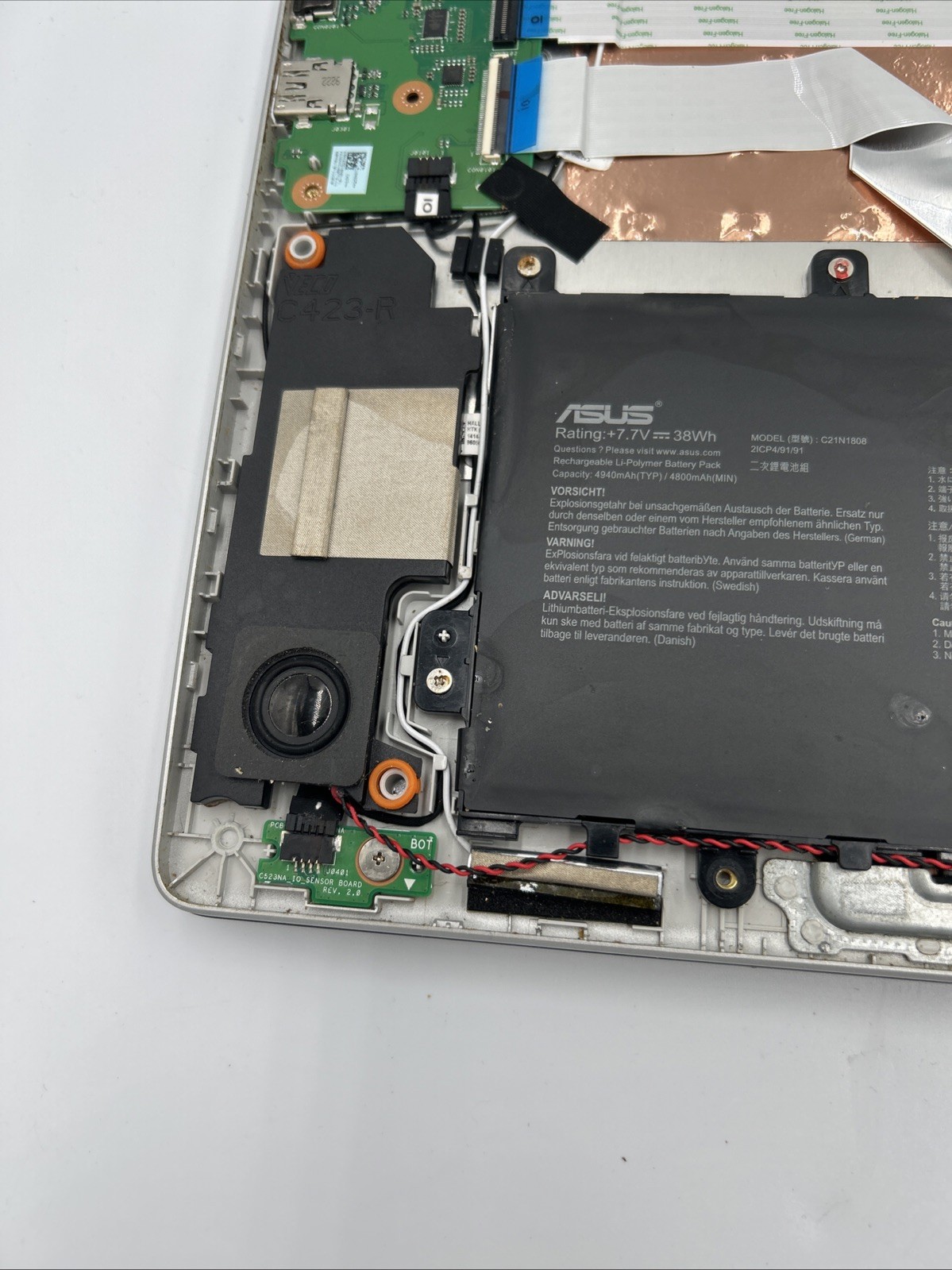 ASUS C423NA 14″ Chromebook Intel Celeron N3350 Laptop BAD Motherboard AS-IS