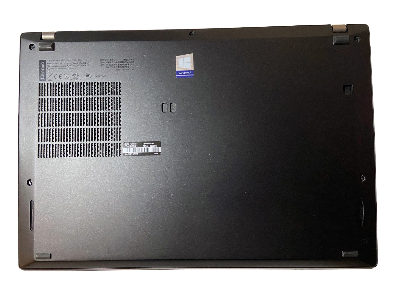 Lenovo ThinkPad T490s (256GB SSD, Intel i5-8365U @1.6GHz ,8GB) [Win 11 Pro 25H2]