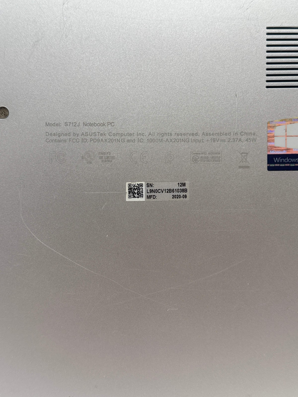 ASUS VivoBook S712J 17.3″ i5-1035G1 8GB RAM 1TB+128GB SSD Parts Repair NO CHARGE
