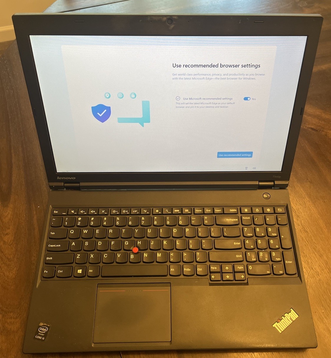 Lenovo Thinkpad T540p Laptop i5-42100. 2.6GHz 12GB 256GB SSD. Working. Win 11