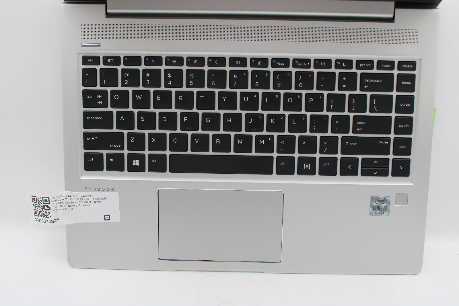 HP ProBook 440 G7 i7-10510U @ 1.8 GHz 16GB RAM 512GB SSD W11P
