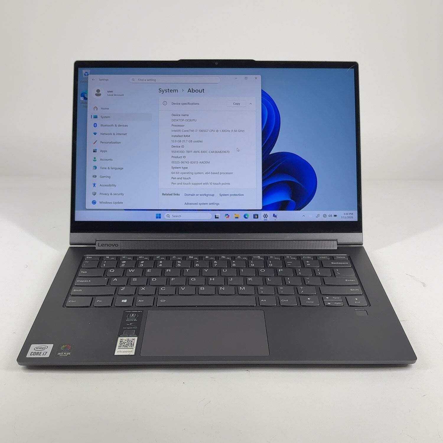 Lenovo Yoga C940 81q9 14″ i7-1065G7 1.3GHz 12GB RAM 512GB SSD