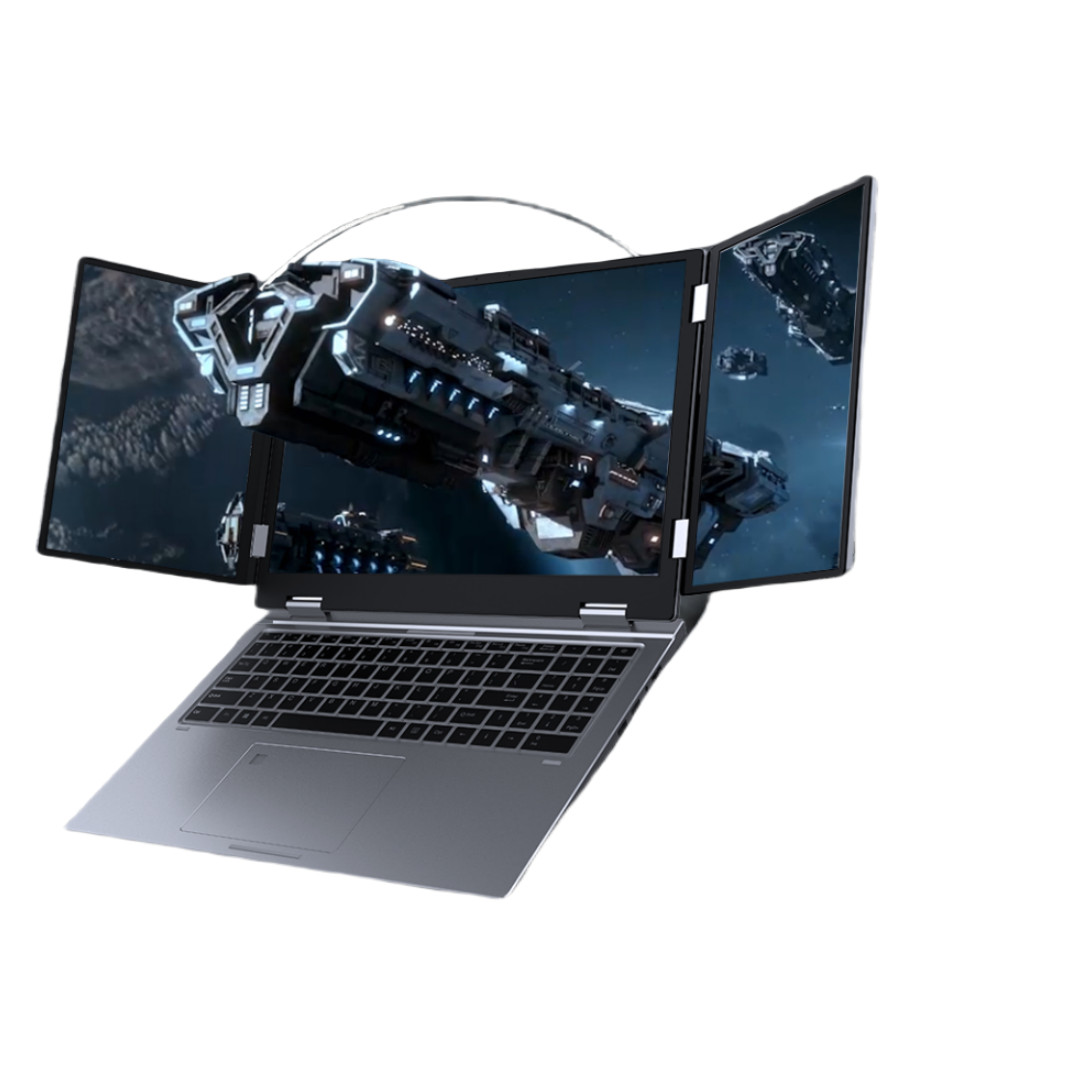 16 inch+10.5+10.5 i7 Laptop 3 Scree Foldable 32G RAM 2TB m.2 SSD Win11 Computer
