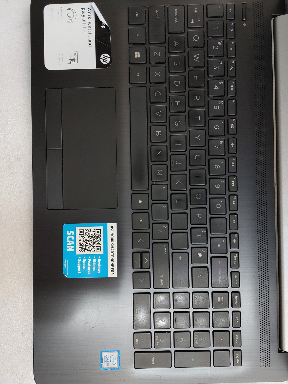 HP 15-DA0XXX 1 Core i5-8250U@ 1.60GHz , NO RAM , NO SSD FOR PARTS ONLY