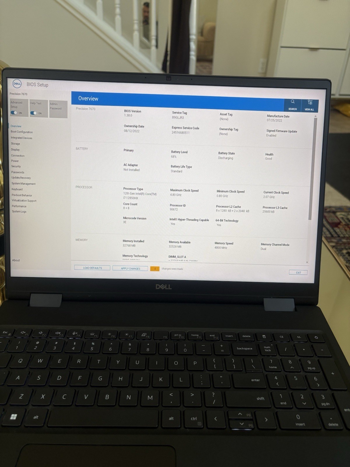 Dell Precision 7670 16″ i7-12850HX 32GB SSD RTX A3000 Win11 Pro