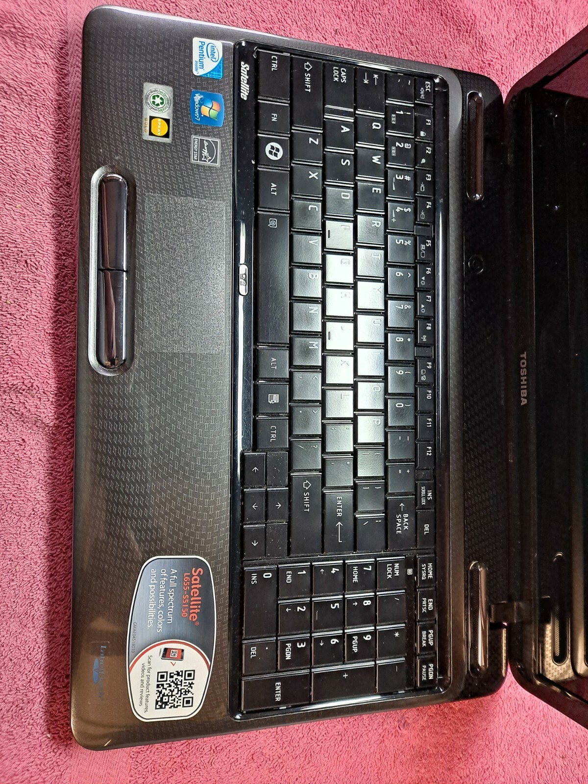 Toshiba Satellite L655-S5150 non-working for parts – used