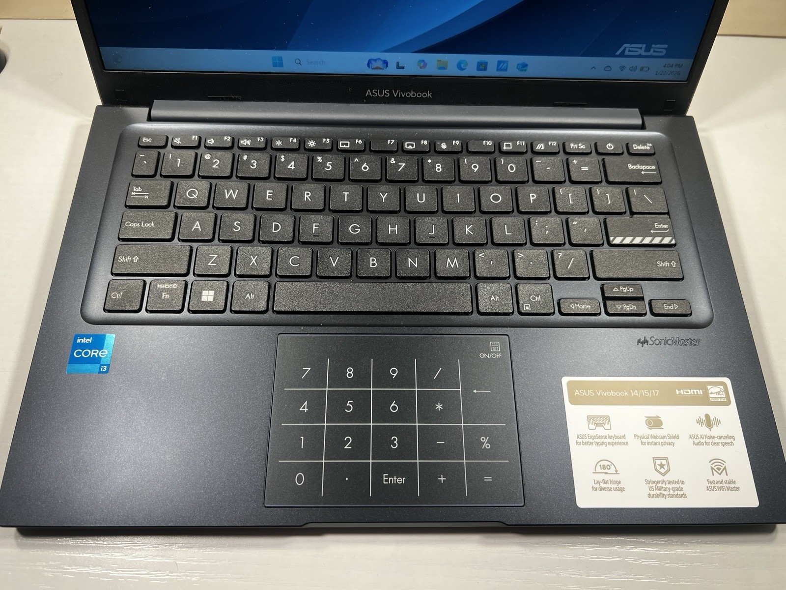 Asus Vivobook 14 X1404V 14″ Core i3-1315U 1.20GHz 8GB RAM 128GB SSD Intel UHD Gr