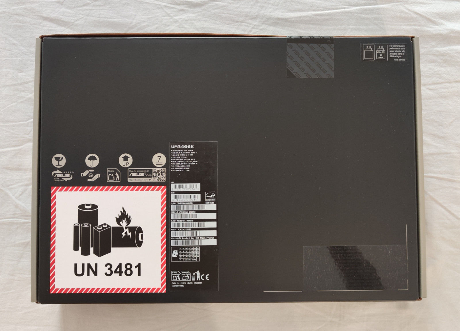 ASUS Zenbook 14 OLED UM3406KA Ryzen AI 7 350 32 GB 1 TB New Original Packaging Invoice