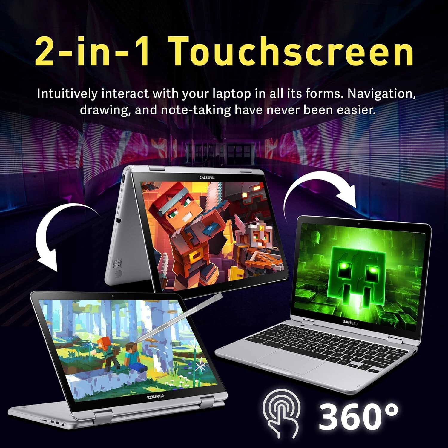 Samsung 12.2″ Chromebook 2-in-1 4GB RAM 64GB eMMC with SD card