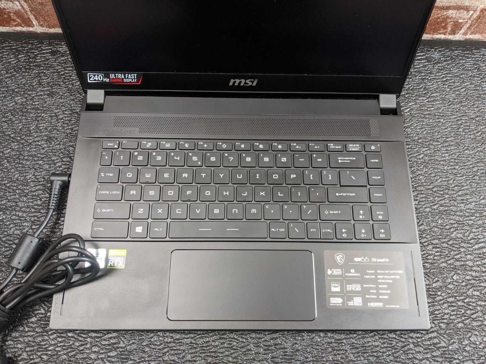 MSI GS66 Stealth Laptop Intel i7-10750H 16GB RAM 1TB SSD NVIDIA RTX 2070 MAX-Q