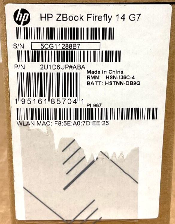 HP ZFirefly 14 G7 i7-10610U 16GB 256GB BT5 WiFi6 14F W10P64 2U1D6UP#ABA ✅❤️✅ WTY