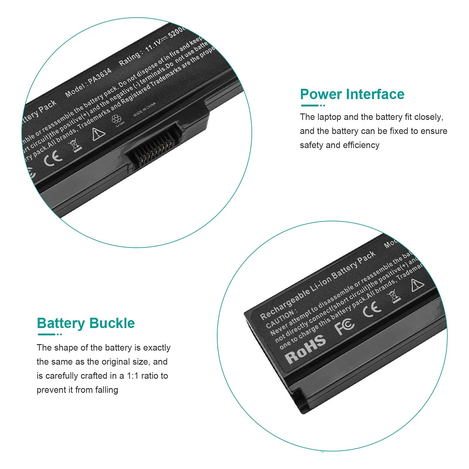 Futurebatt Battery for Toshiba Satellite A665 C655 L645 L650 L650D PA3634U