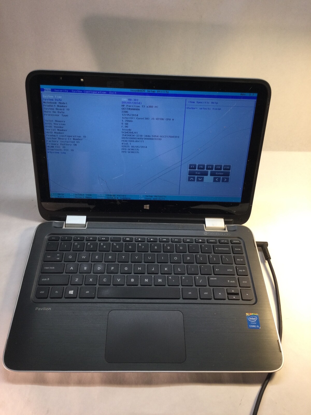 HP Pavilion X360 13 13″ Laptop Intel Core i5 4th Gen. -BOOTS/CRACKED SCREEN -MZ