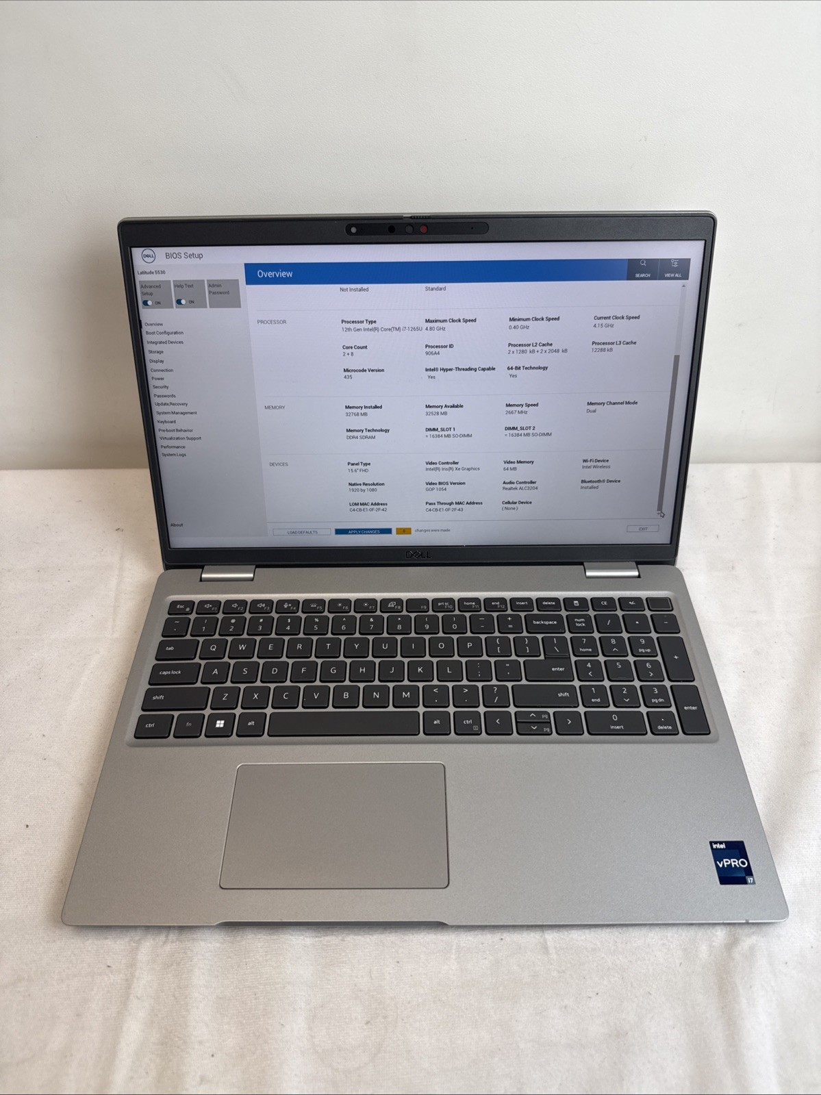 (N) Dell Latitude 5530 15.6″ i7 1265U @2.69GHz 32GB 512GB SSD