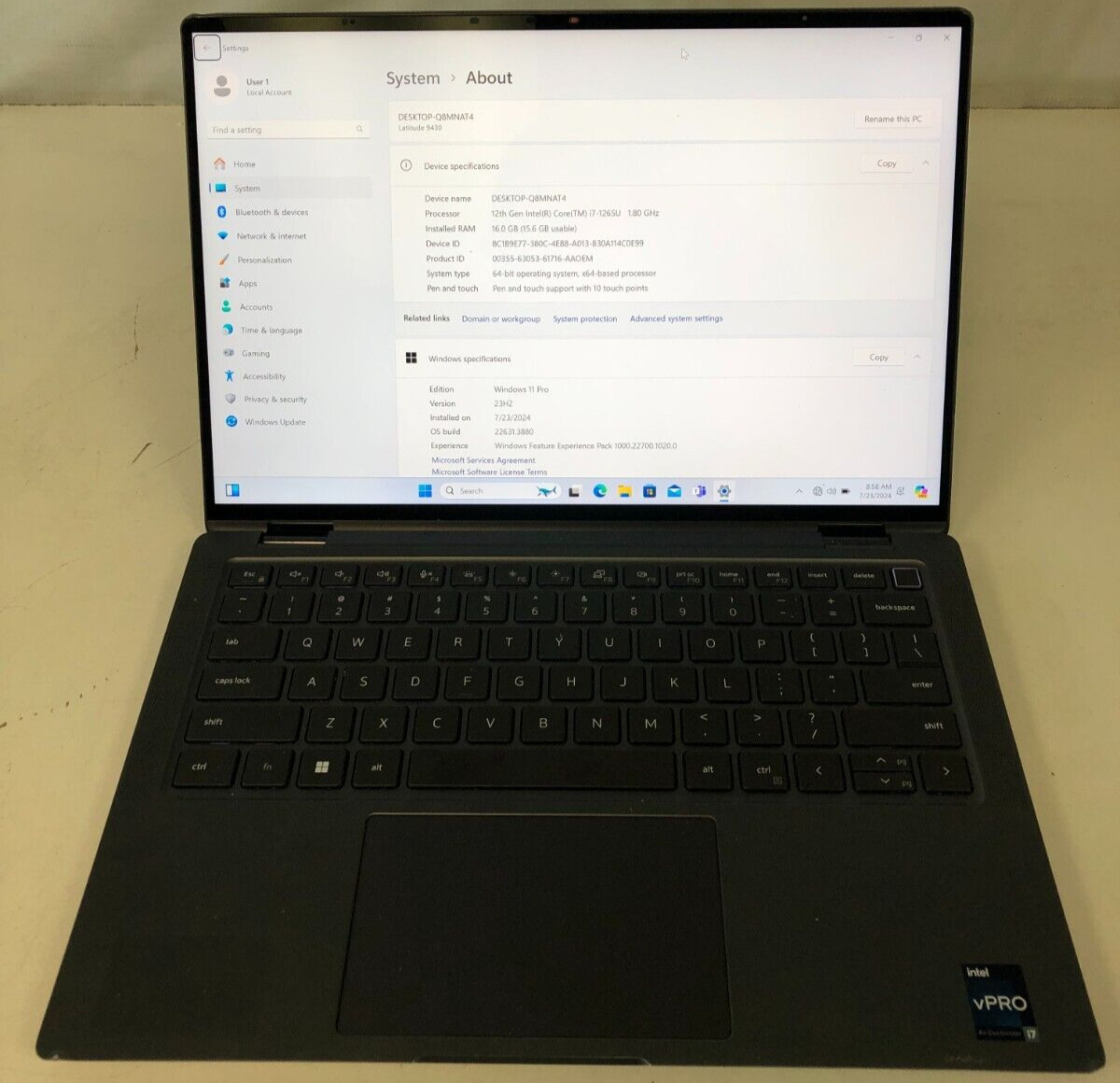 Dell Latitude 9430 i7-1265U 1.80GHz / 16GB RAM / 512 SSD