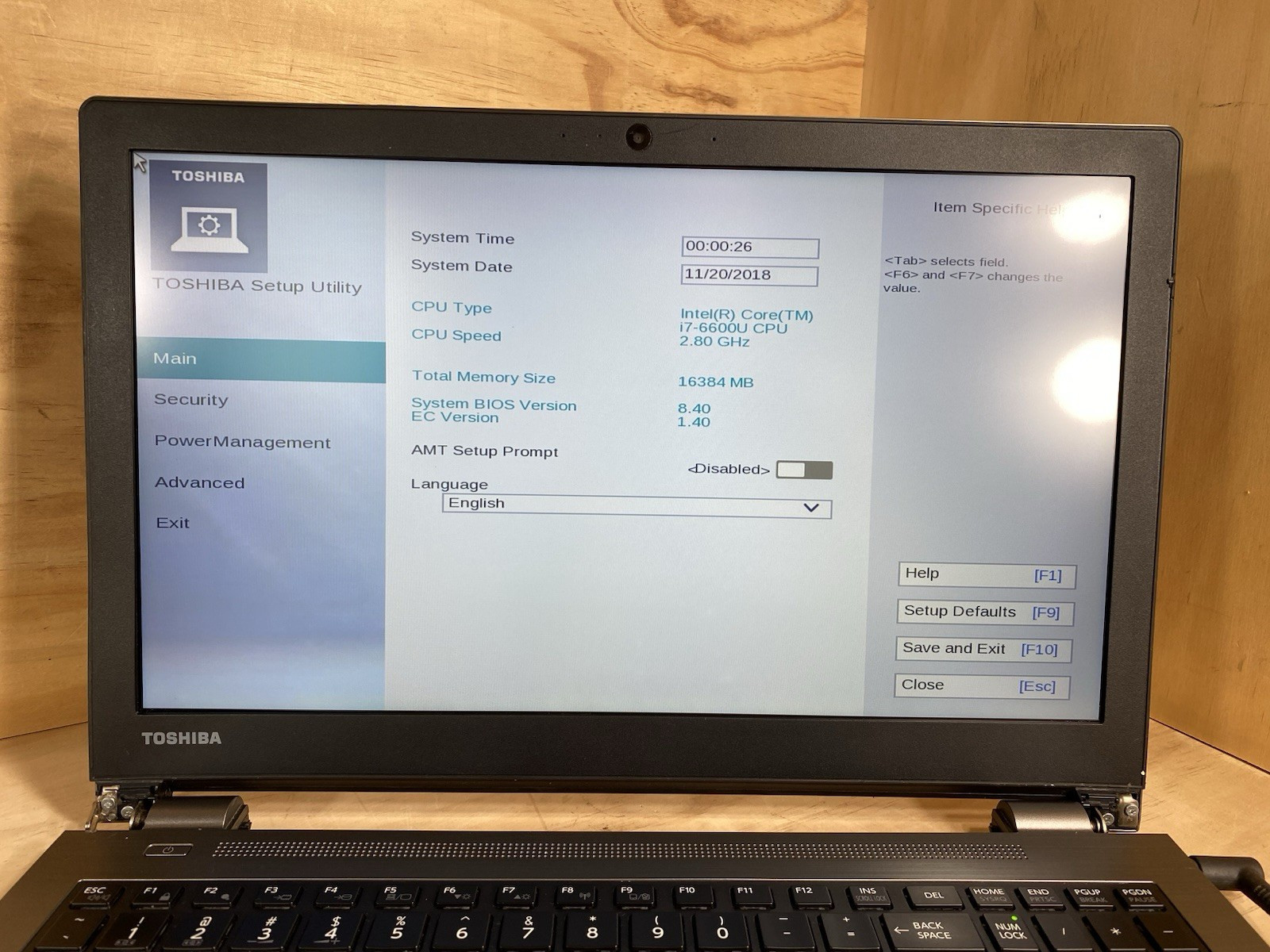 Toshiba Tecra Z50-C Laptop i7-6600U 2.3GHz 16GB RAM/ For Parts