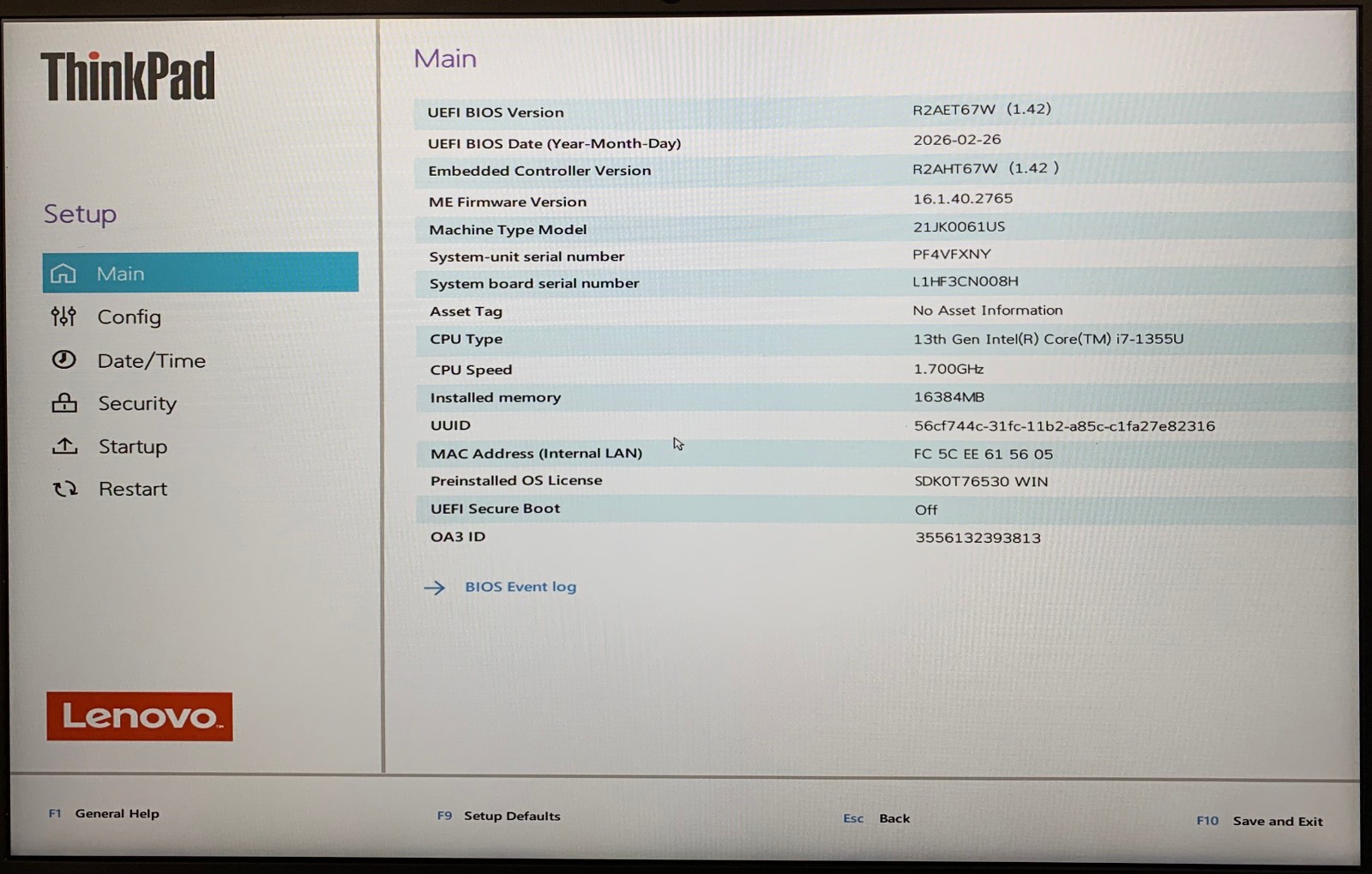 Lenovo ThinkPad E14 Gen 5 14″ i7-1355U 16GB RAM 512GB NVMe, Remote Managed