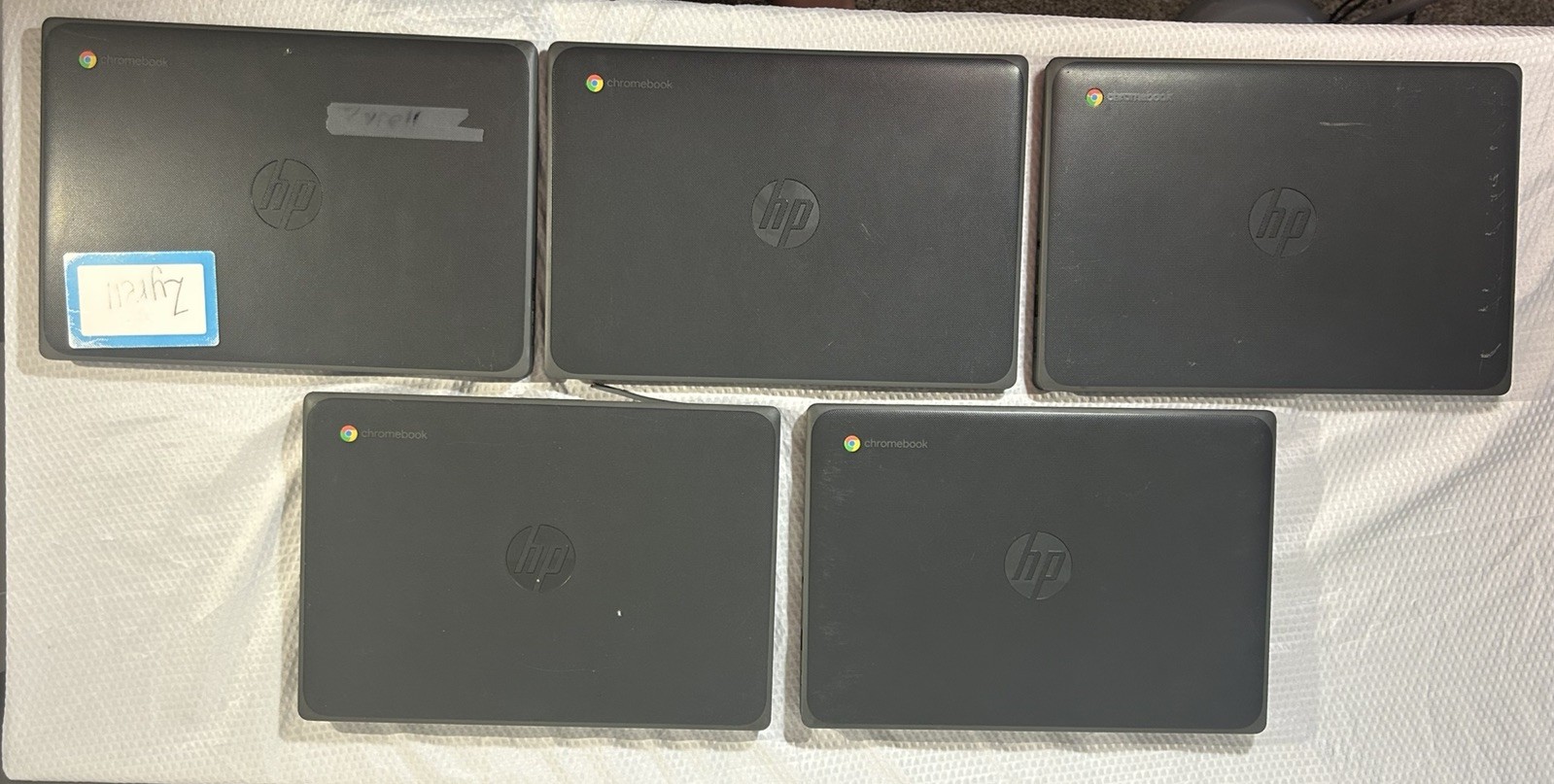Lot of 5 HP Chromebook 11A G8 EE Enterprise Enrolled Some Parts Only All Charge