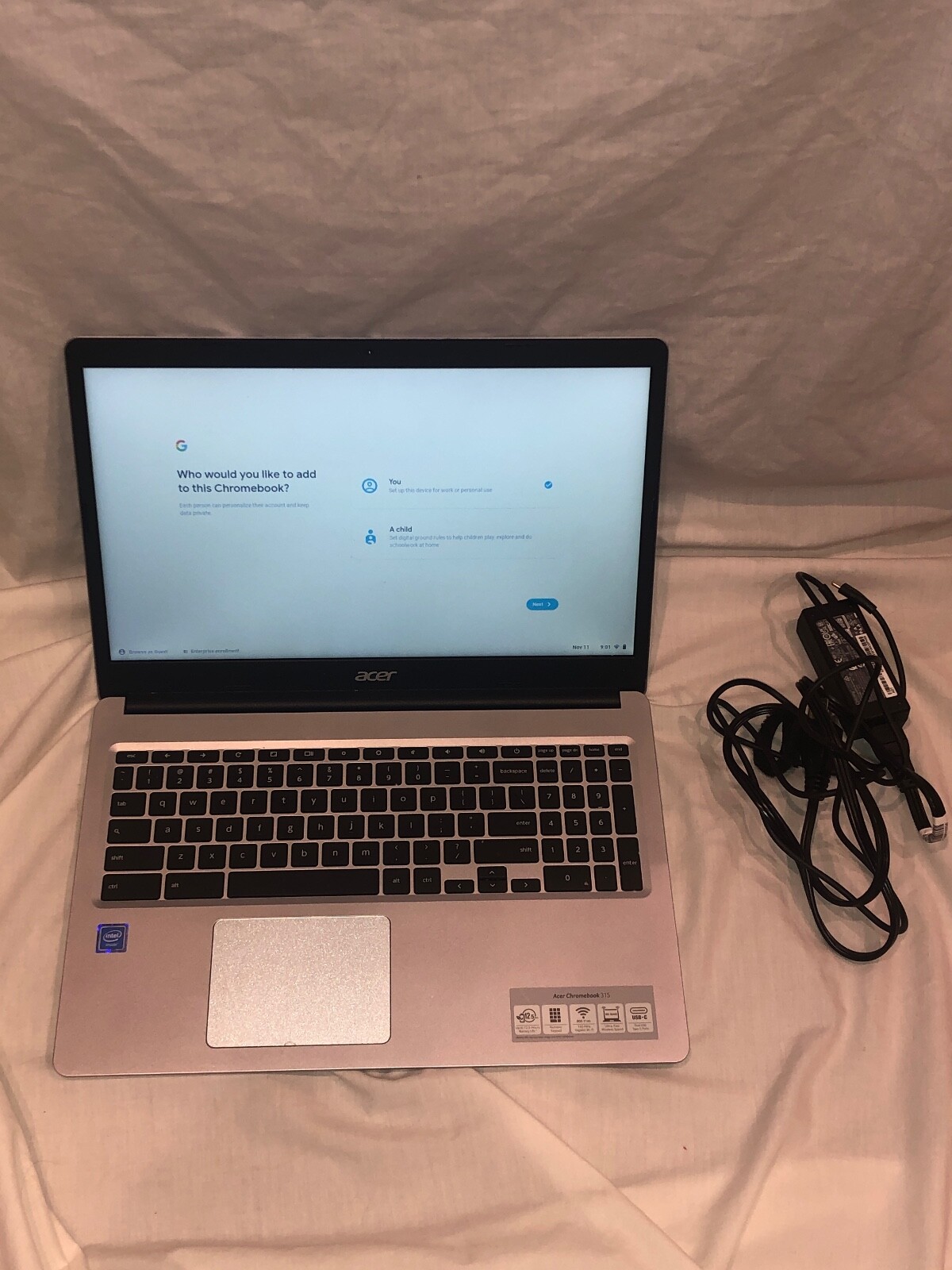 Acer Chromebook 315 15.6″ 32GB, Celeron N 1.1GHz, 4GB CB315-3H-C2C3 Model: N19Q