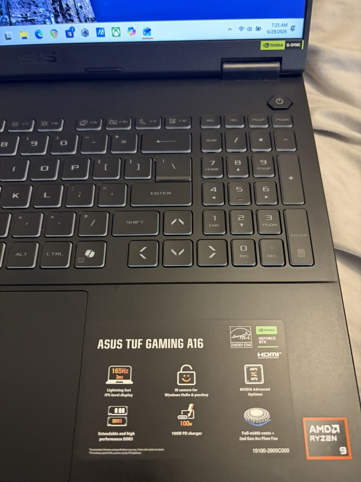 Asus tuf gaming a16 ryzen 9 Radeon 780m 1tb Ssd 32gb Ram