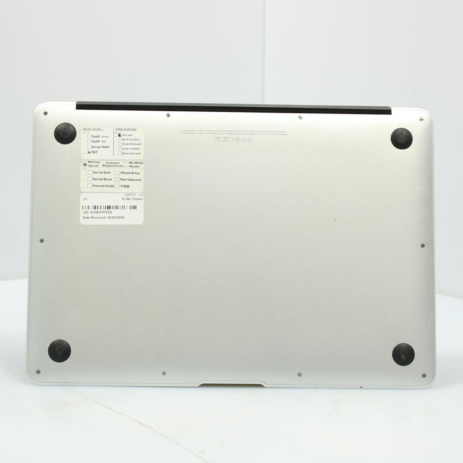 Apple A1466 Mid-02013 Intel Integrated i5 4th Gen 4GB RAM No OS