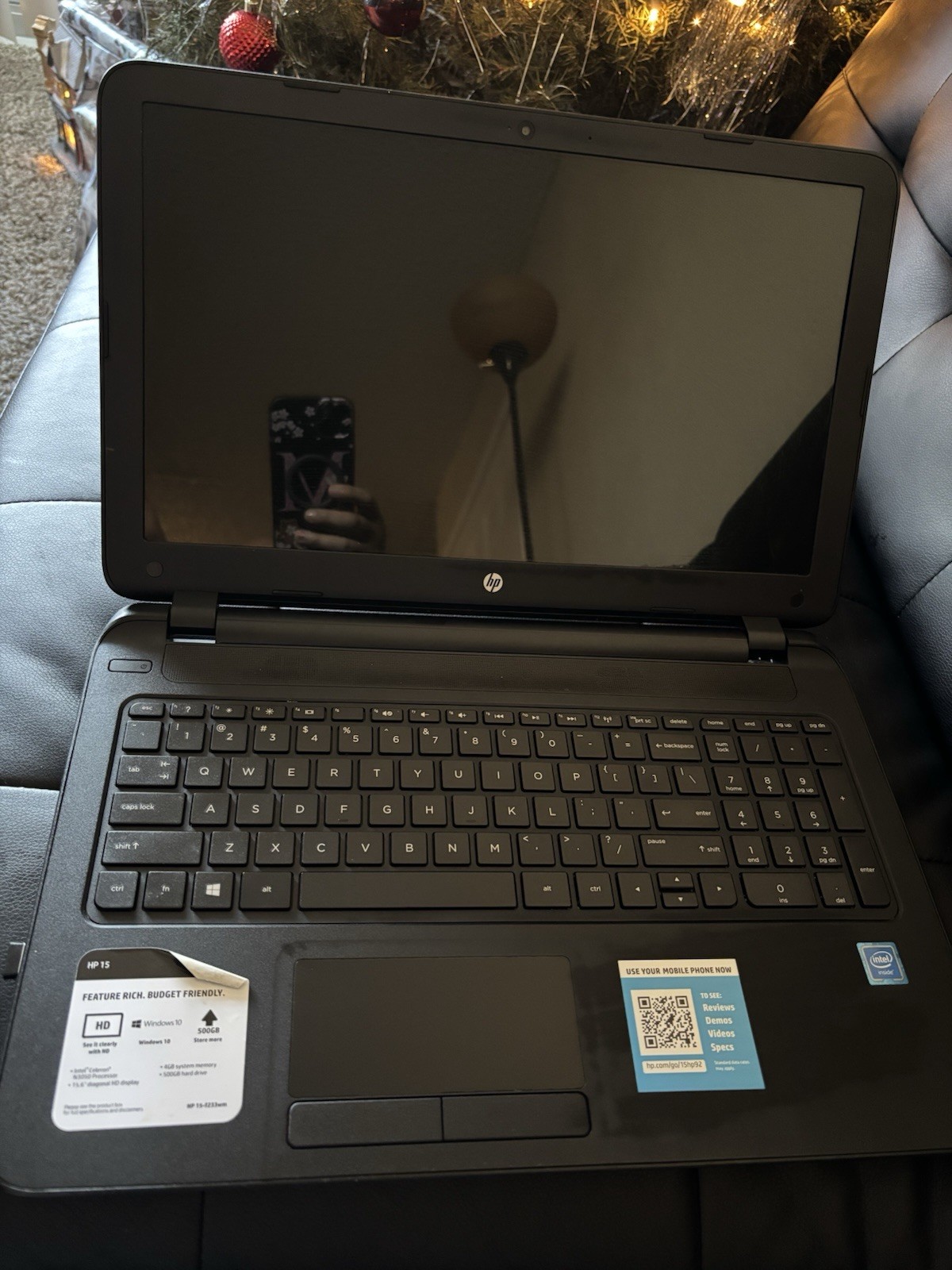 HP 15-DB0068CA 15.6″ (500GB HDD, AMD A4-9125, 2.3GHz, 4GB) Laptop- Black