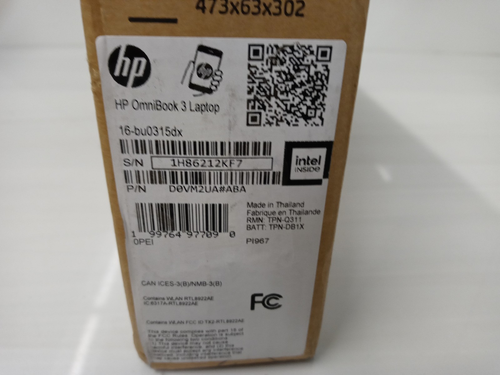 HP OmniBook 3 16-BU0315DX 16″ 2K Touch Laptop Intel Ultra 5 225U 16GB 512GB SSD